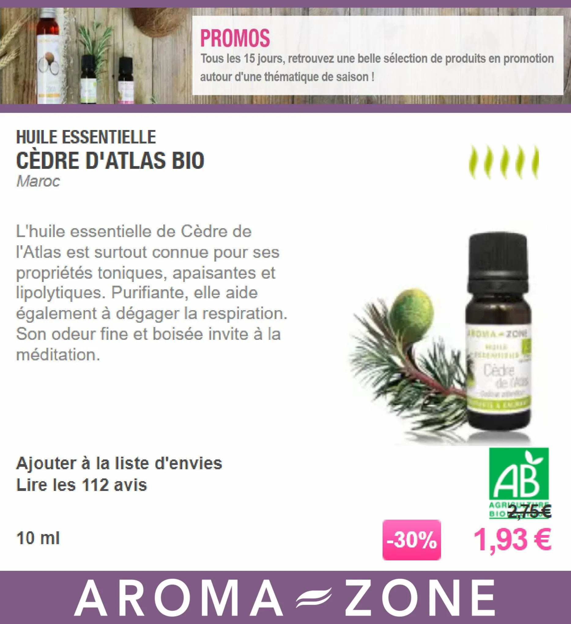 Catalogue Aroma Zone Promos, page 00006