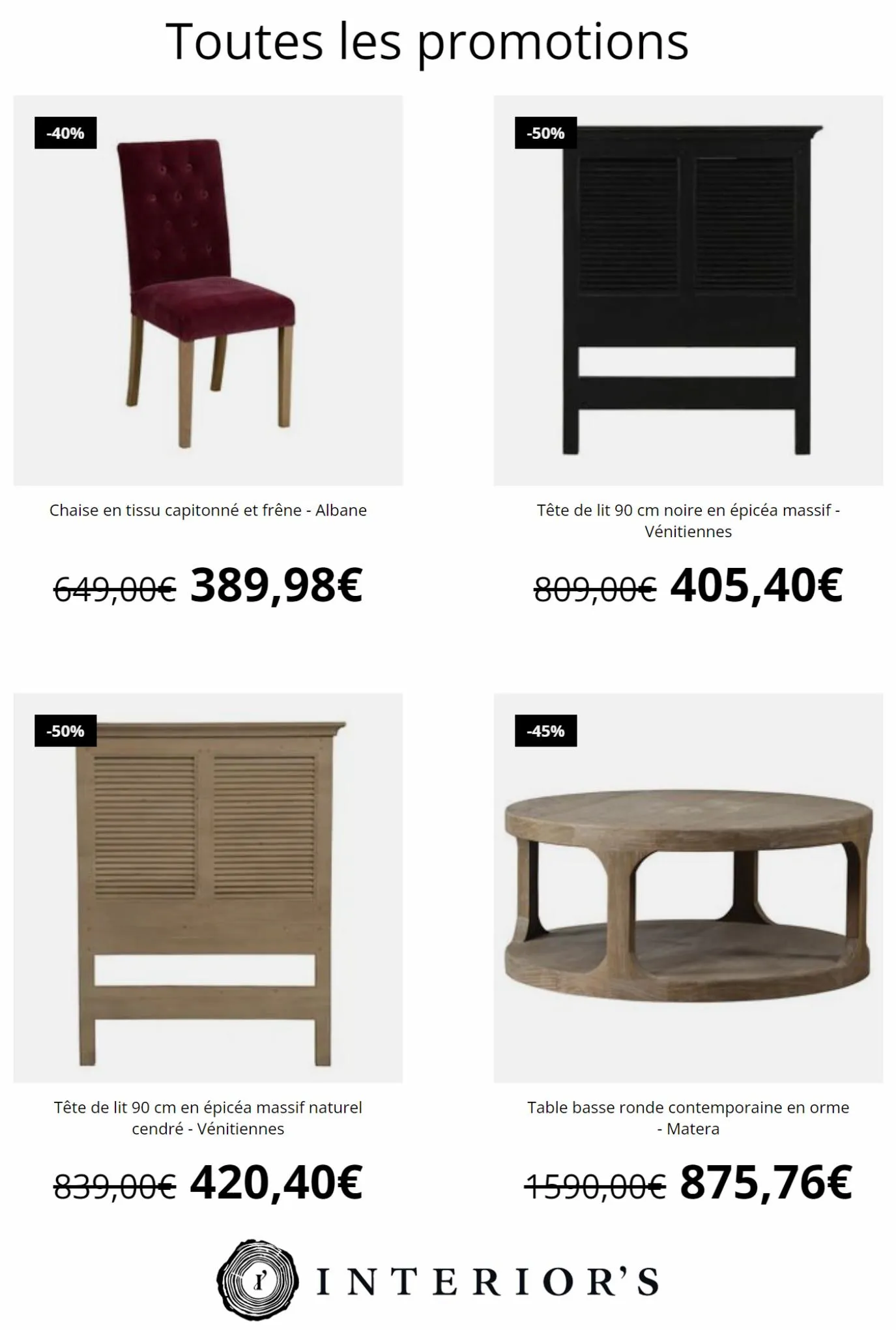 Catalogue BONS PLANS Interior's, page 00002