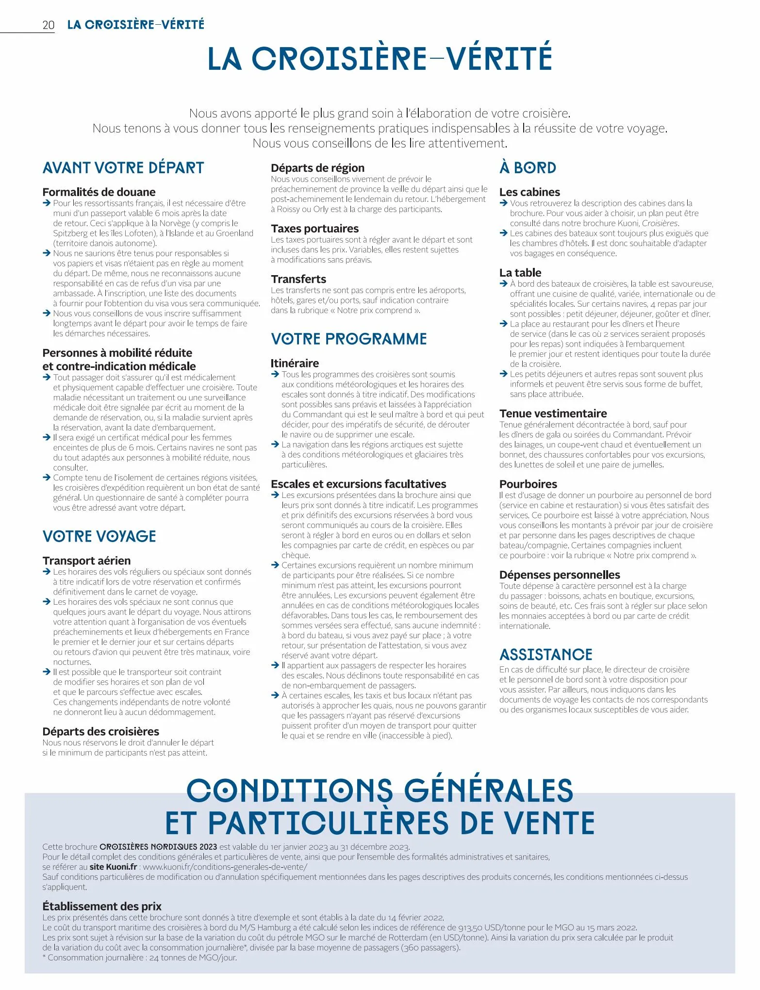 Catalogue Croisières nordiques 2023, page 00022
