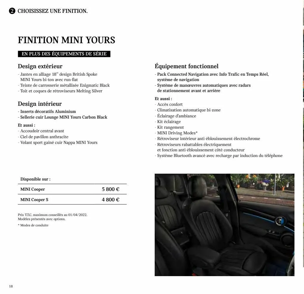 Catalogue MINI Hatch 5 portes., page 00018