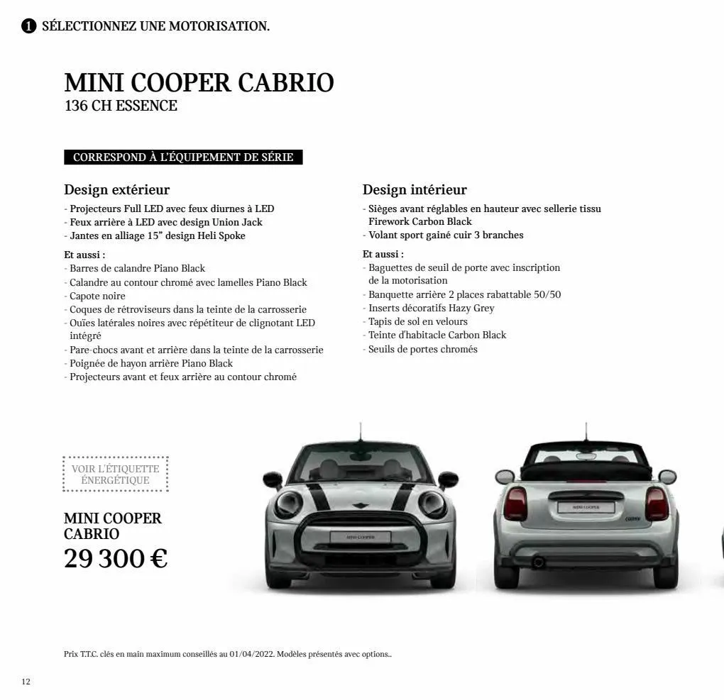 Catalogue MINI Cabrio., page 00012