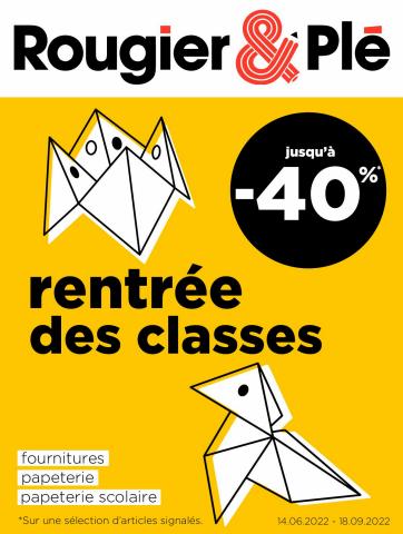 Promos de Culture et Loisirs à Toulouse | Retrée des classes  sur Rougier&Plé | 29/07/2022 - 18/09/2022