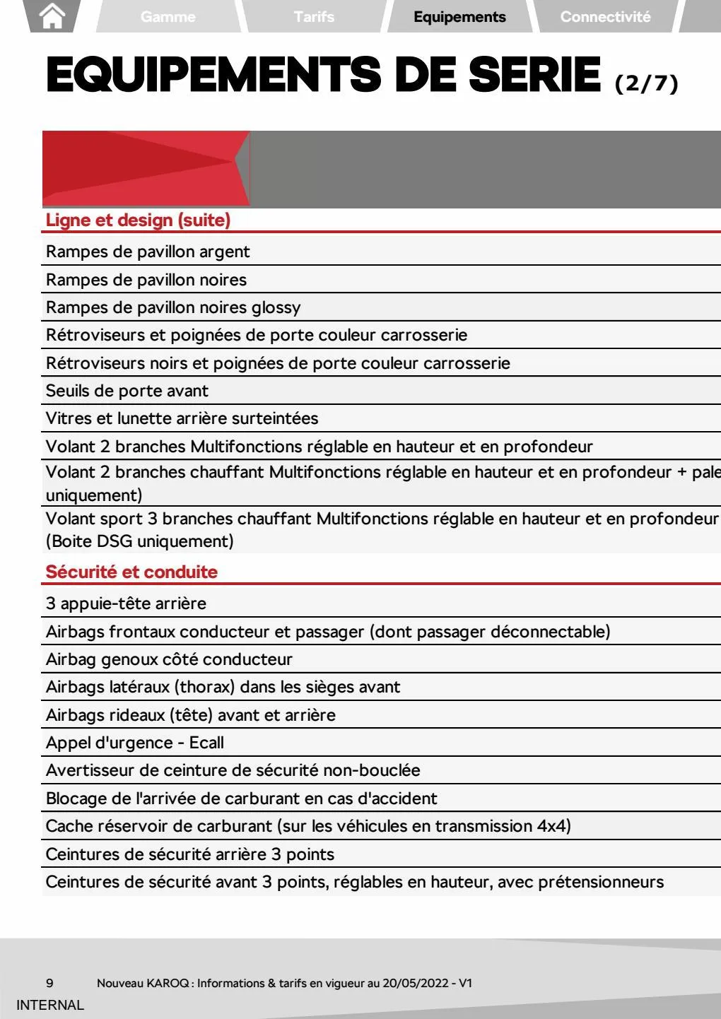 Catalogue NOUVEAU KAROQ Ambition 1.0 TSI 110ch BVM, page 00016