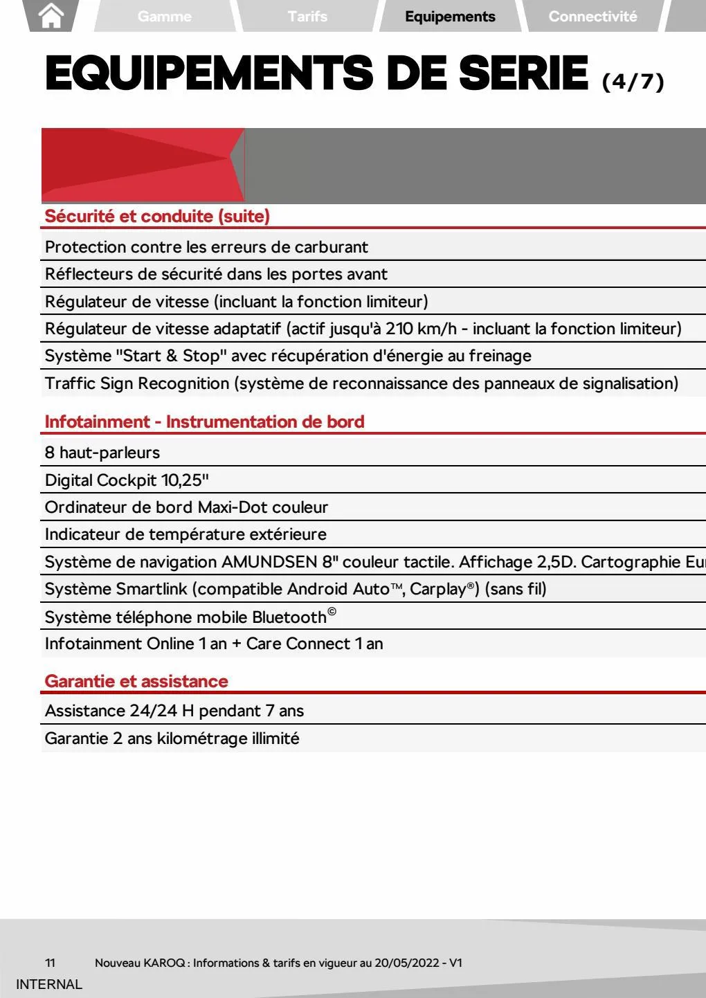 Catalogue NOUVEAU KAROQ Ambition 1.0 TSI 110ch BVM, page 00020