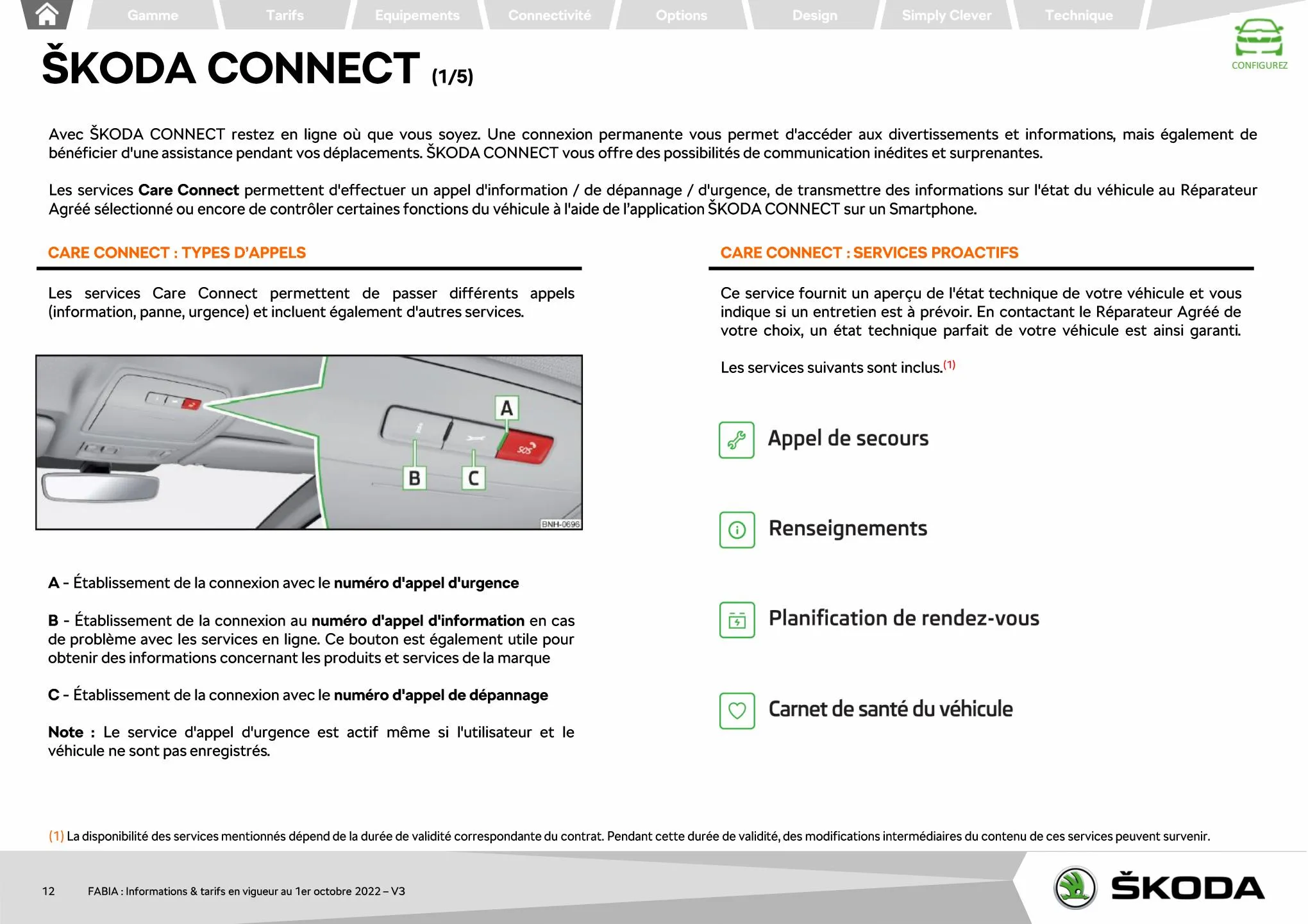 Catalogue FABIA Berline Ambition 1.0 TSI 95ch BVM5, page 00012