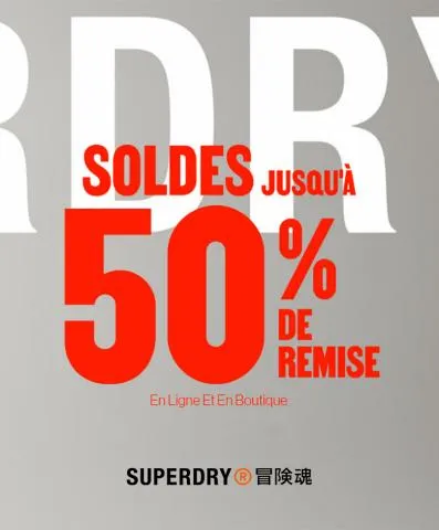 Soldes! Jusqu’à -50%!