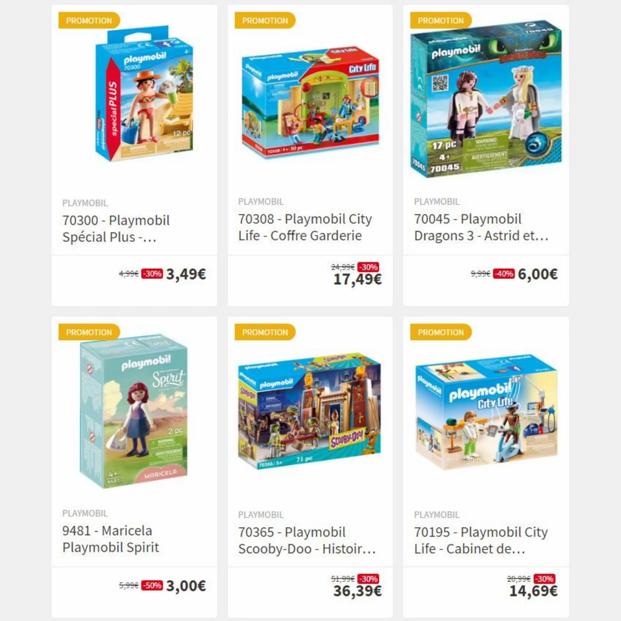 Catalogue Petits prix sur les jouets Playmobil, page 00004