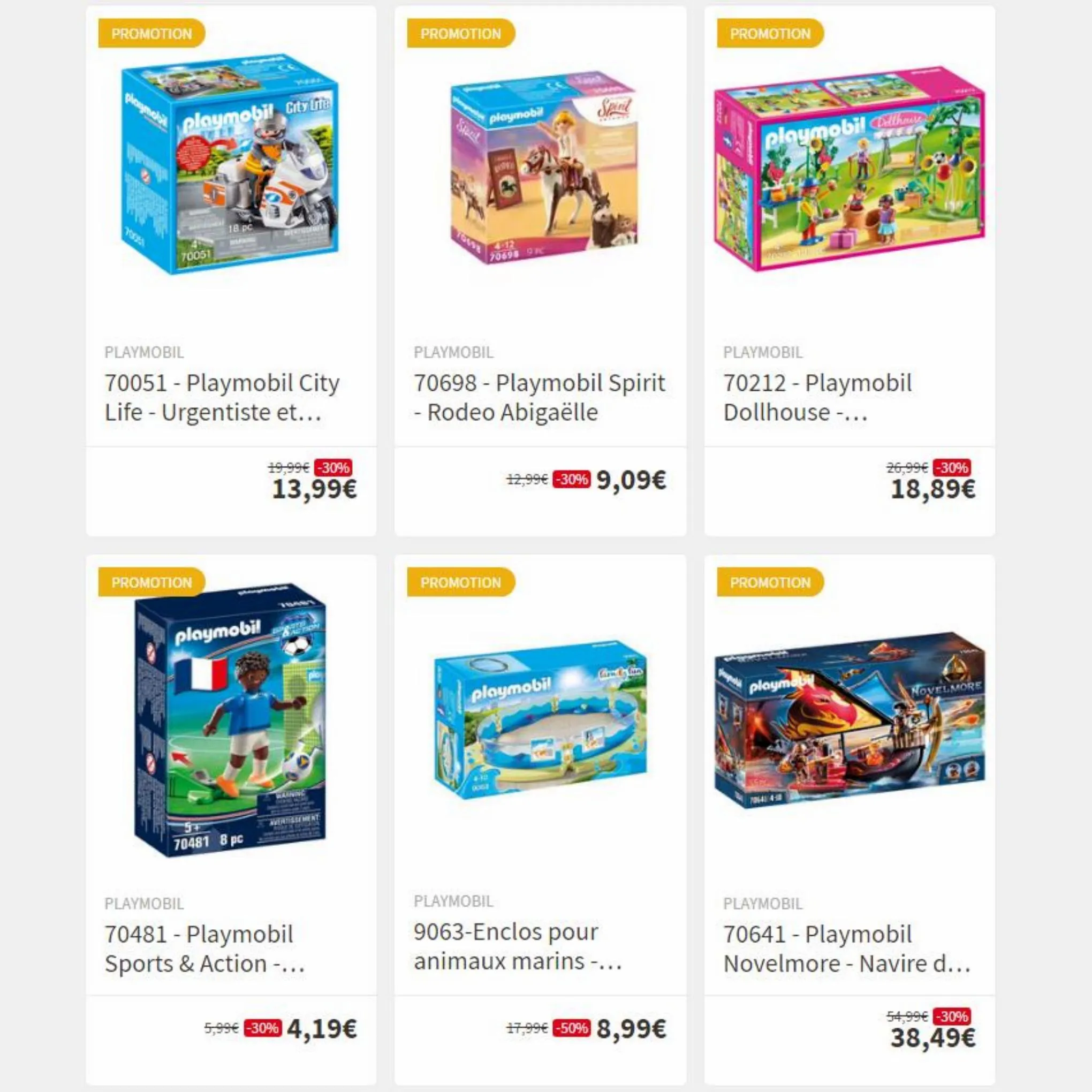 Catalogue Petits prix sur les jouets Playmobil, page 00006