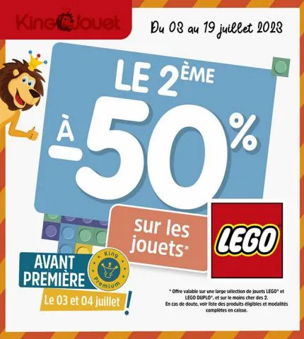 Le deuxieme a -50% sur tout LEGO