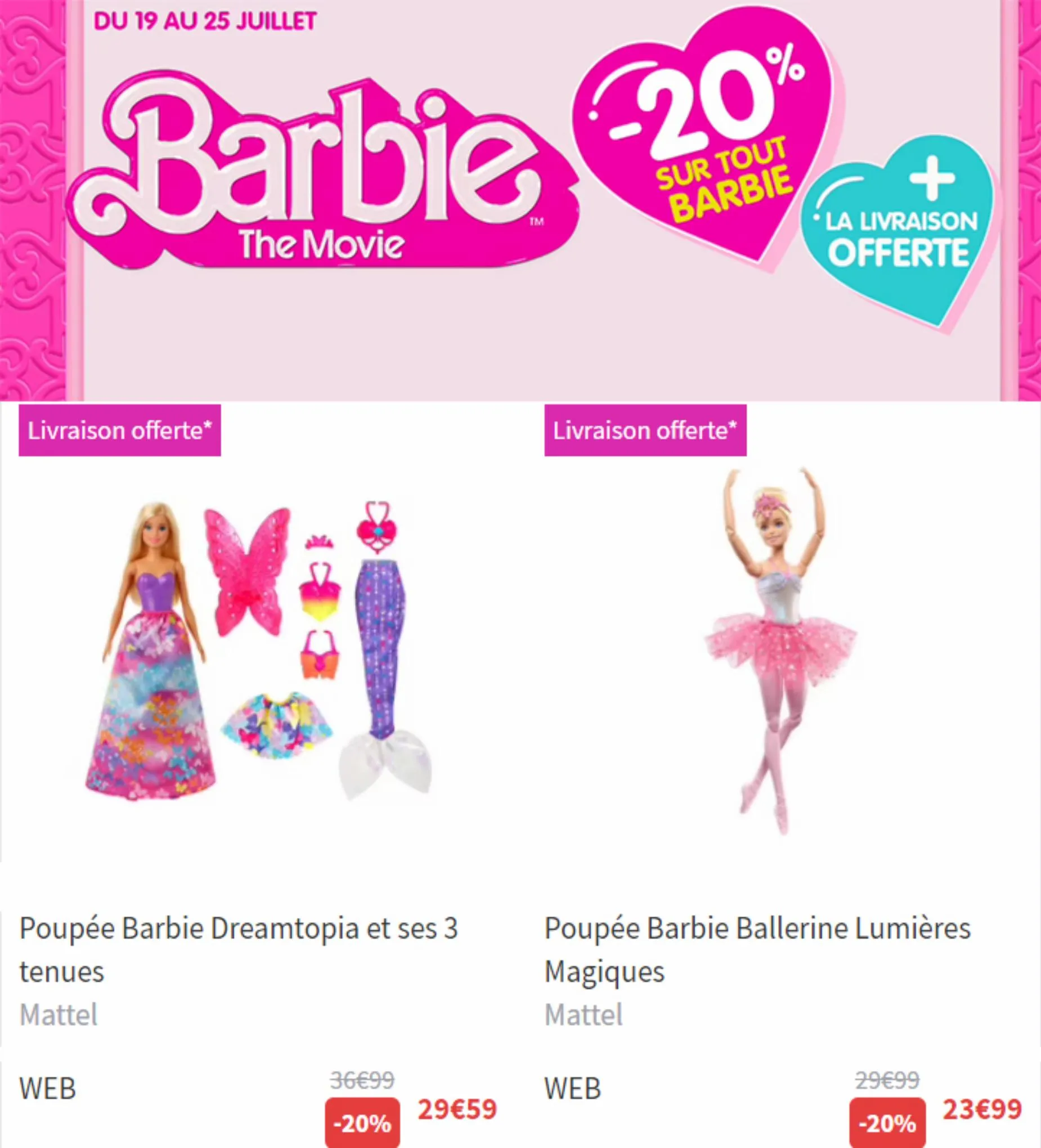 Catalogue Barbie The movie 20% de remise, page 00003