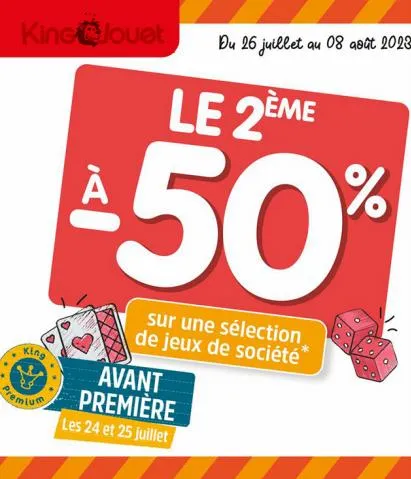 Le 2eme a 50% sur une selection de jeux de societe