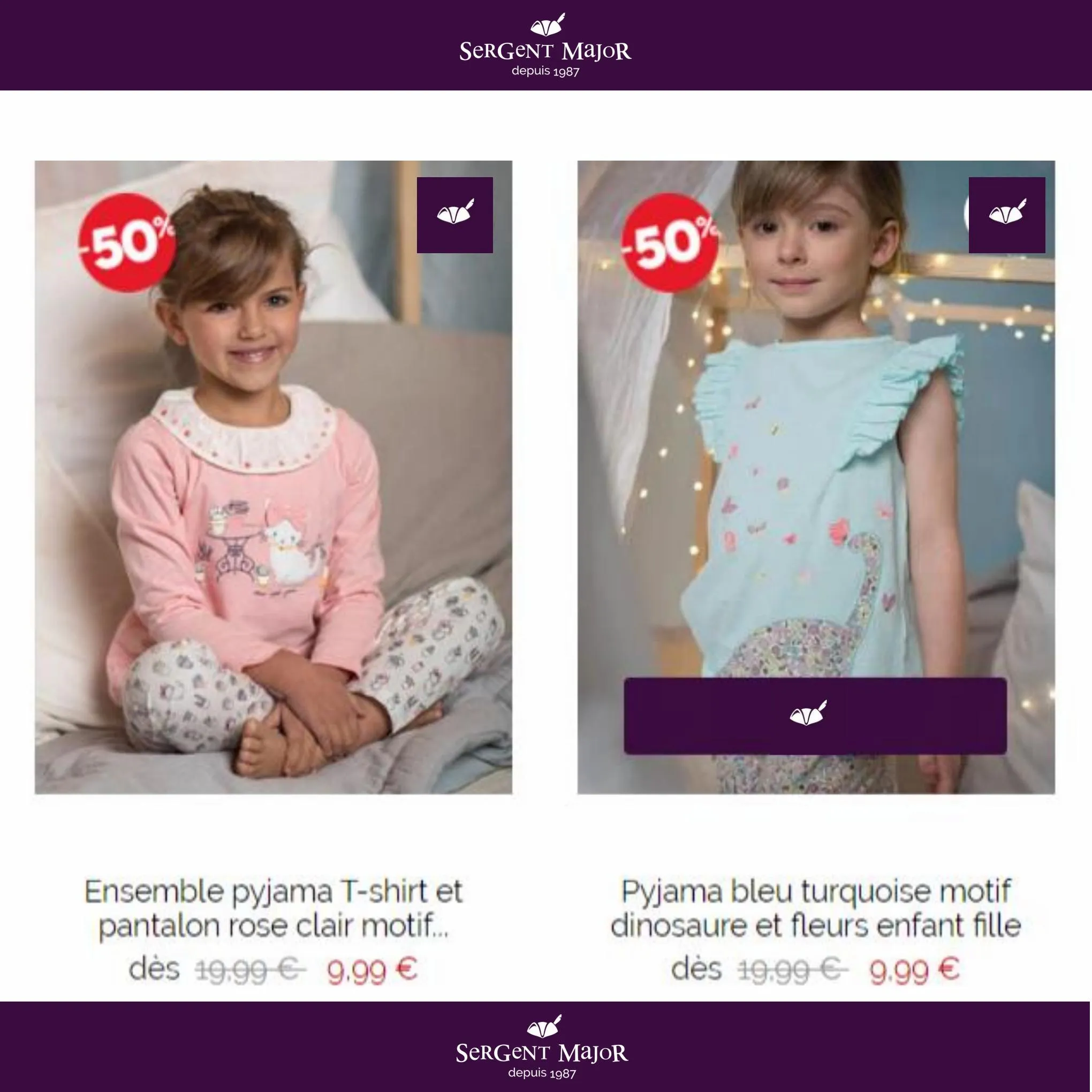 Catalogue Offre spéciale sur les pyjamas du 3 mois au 11 ans, page 00002