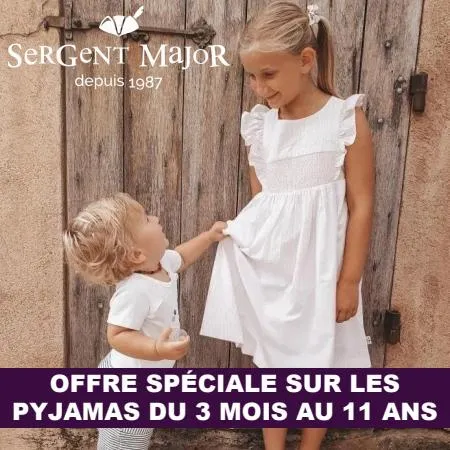 Offre spéciale sur les pyjamas du 3 mois au 11 ans