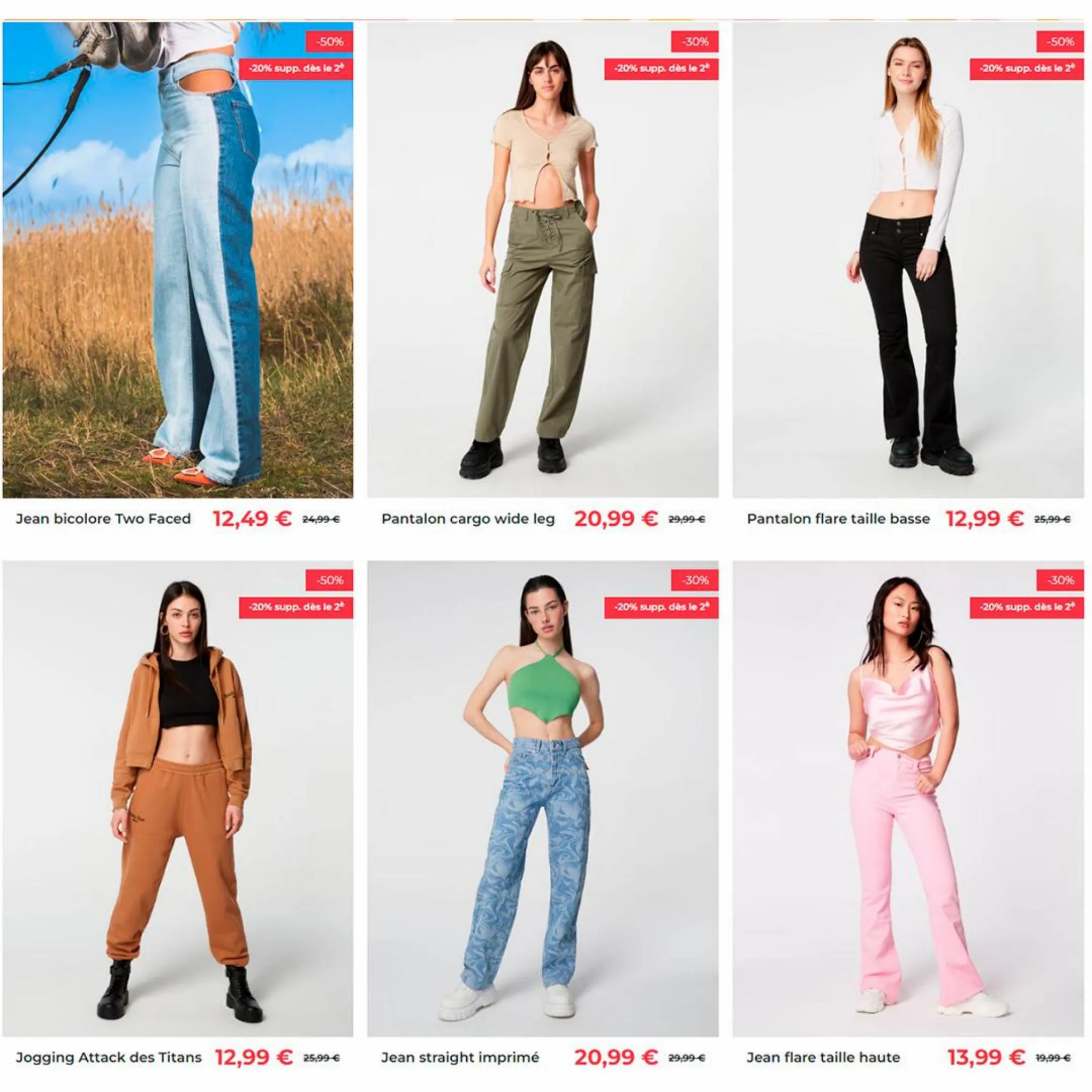 Catalogue Jusqu'à -50% sur les Jeans et Pantalons, page 00002