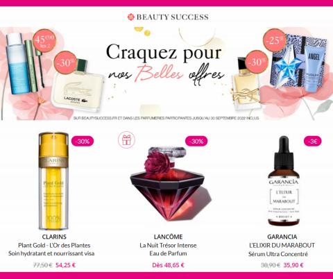 Promos de Parfumeries et Beauté | Offres sur Beauty Success | 12/09/2022 - 25/09/2022