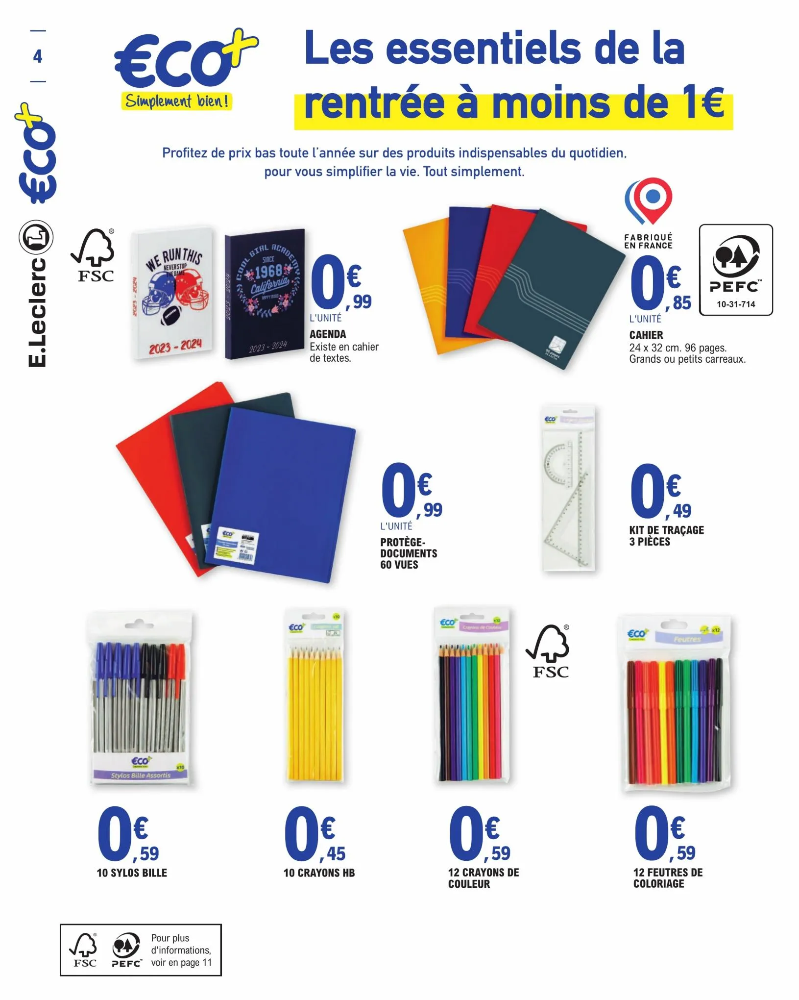 Catalogue Les Prix E.Leclerc, c'est aussi sur la Rentrée des classes!, page 00004