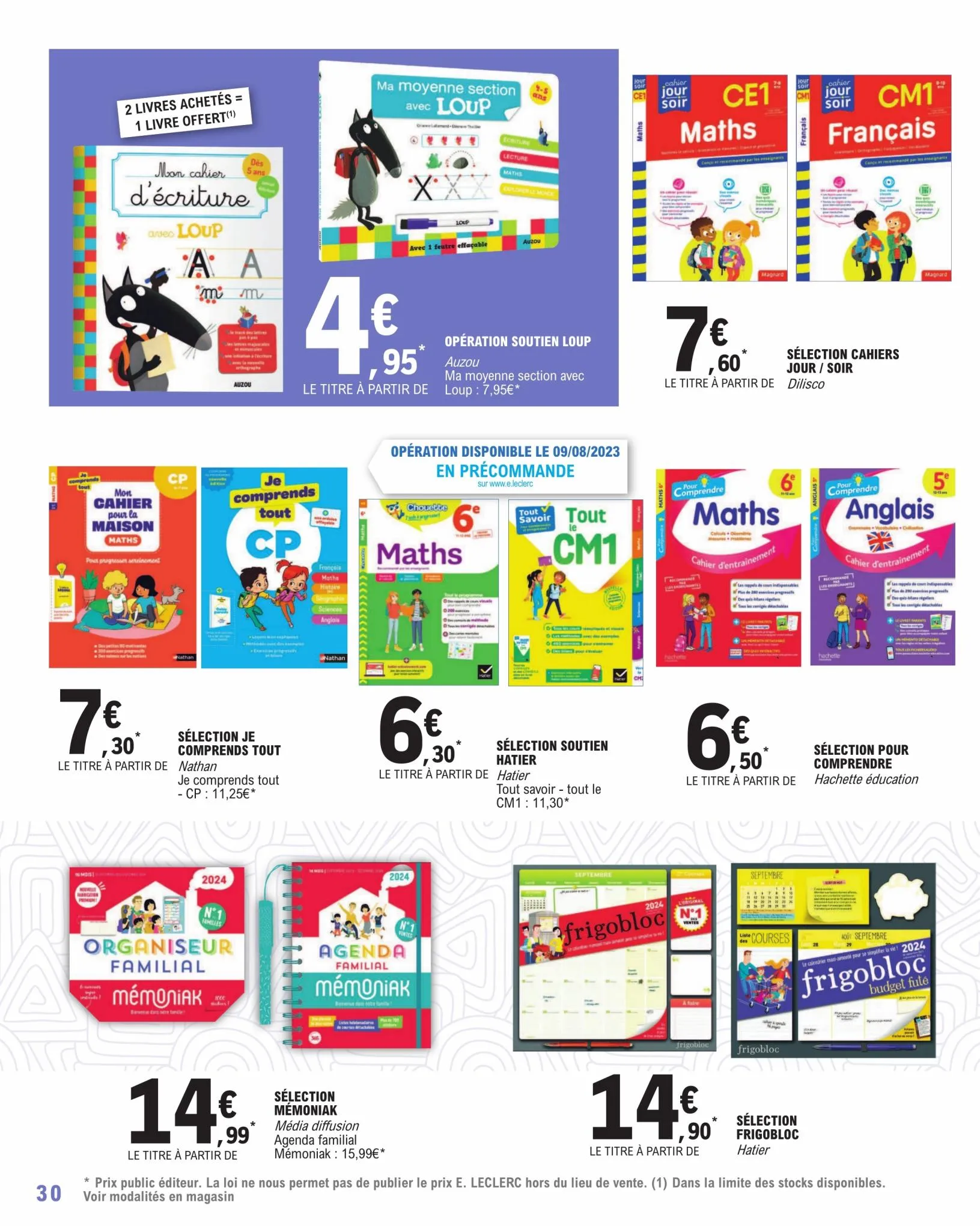 Catalogue Les Prix E.Leclerc, c'est aussi sur la Rentrée des classes!, page 00030