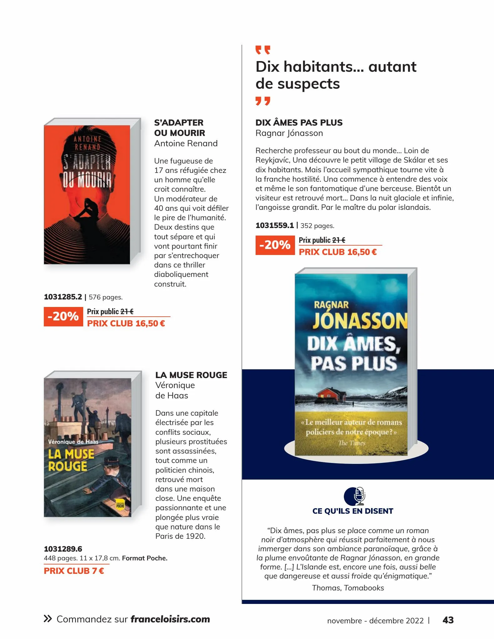 Catalogue France Loisirs Le Mag , page 00043