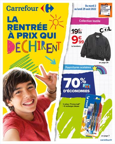 Catalogue Carrefour à Nice | La rentrée à prix qui déchirent  | 02/08/2022 - 29/08/2022