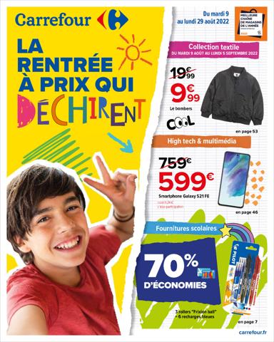 Catalogue Carrefour à Toulouse | La rentrée à prix qui déchirent  | 09/08/2022 - 29/08/2022