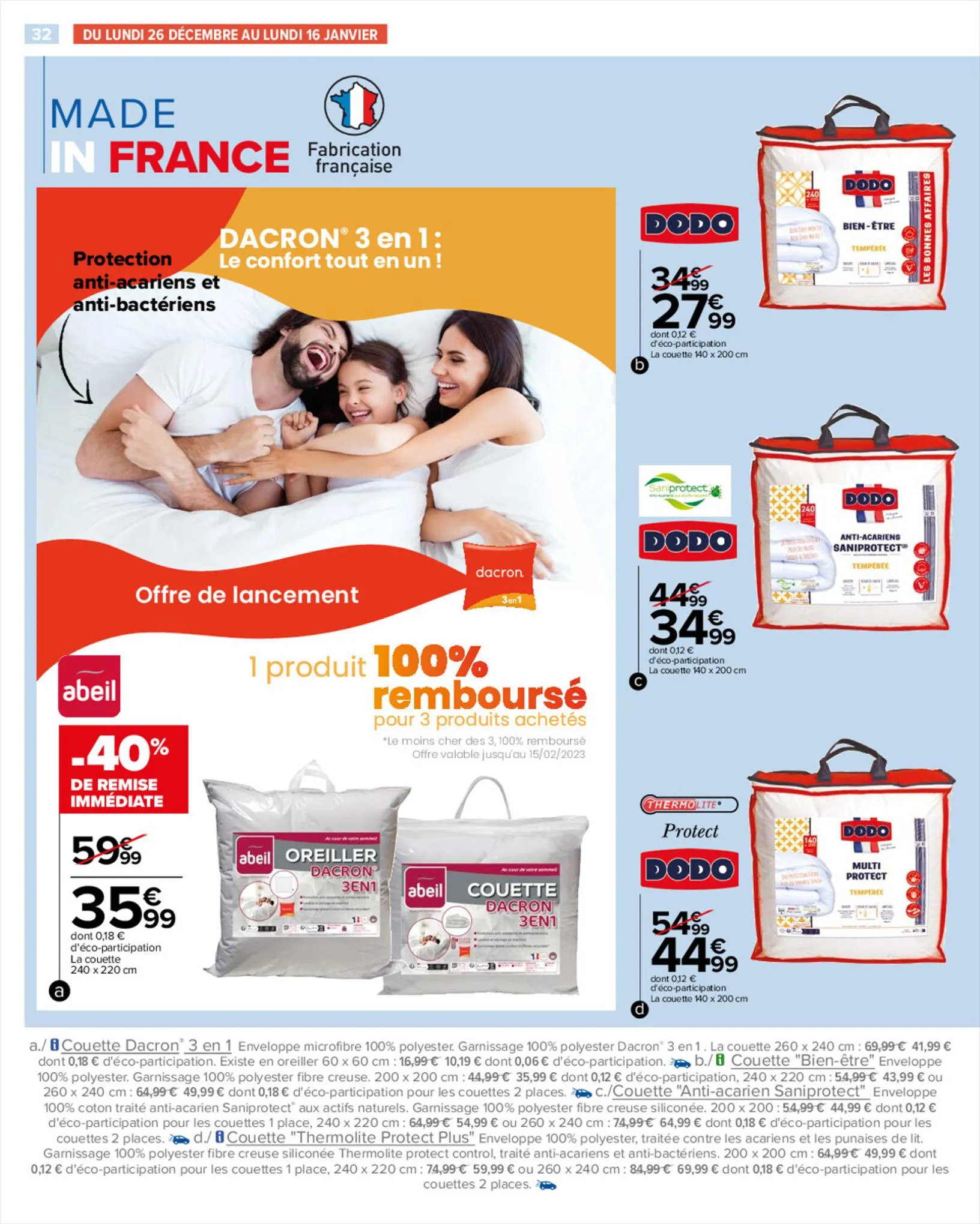Catalogue Le Blanc Bonjour les Petits Prix, page 00032