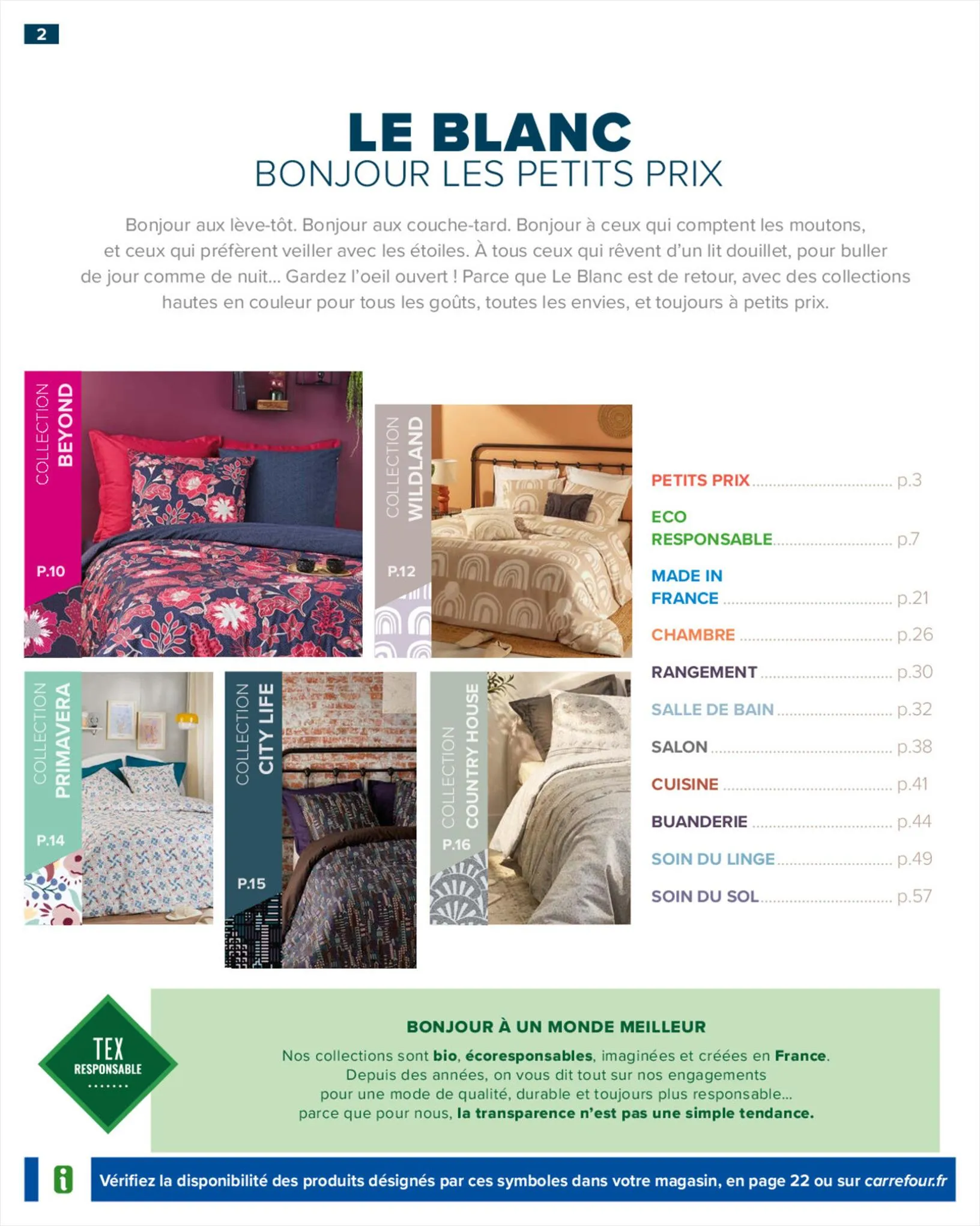 Catalogue Le Blanc Bonjour les Petits Prix, page 00002