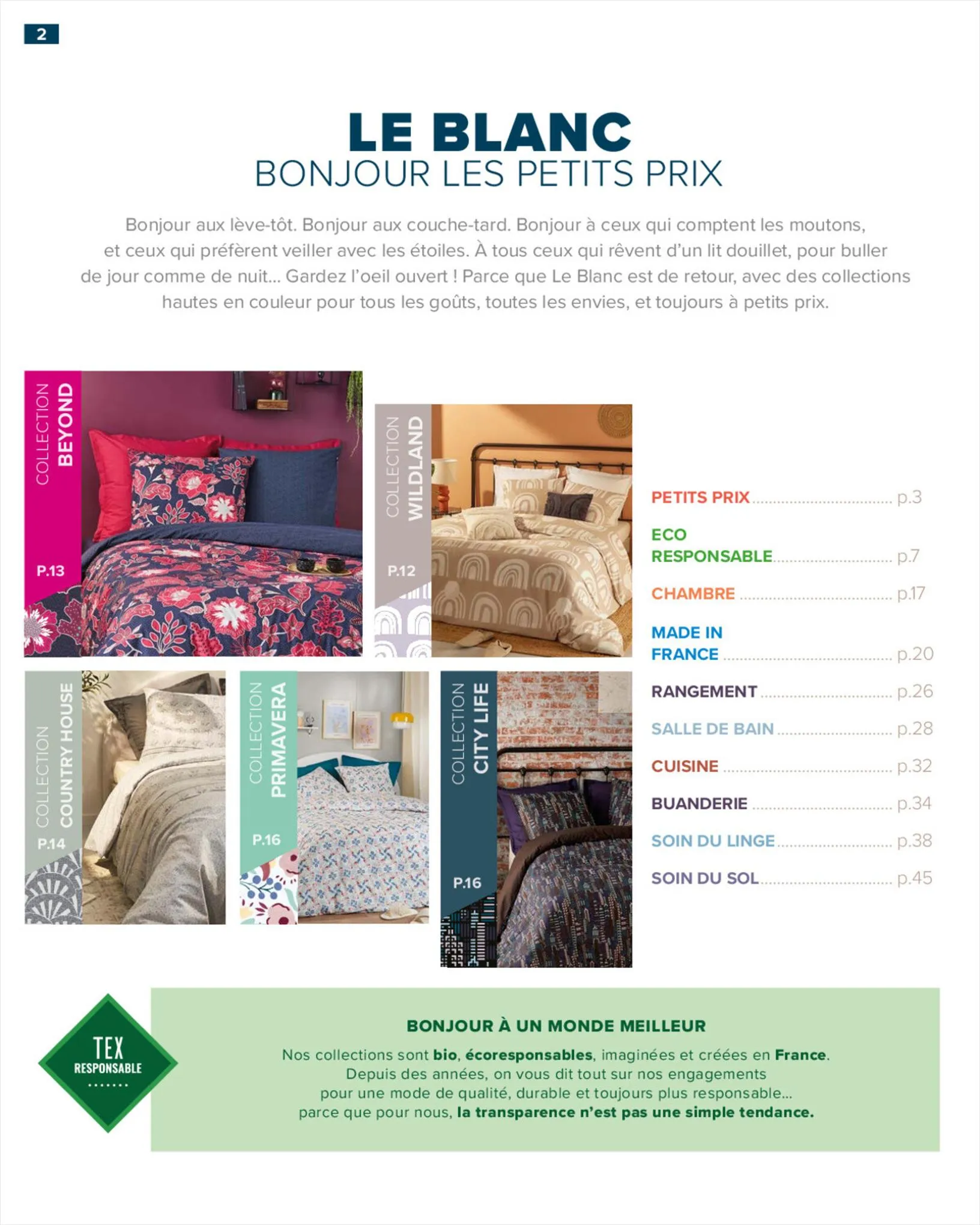 Catalogue Le Blanc Bonjour les Petits Prix, page 00002
