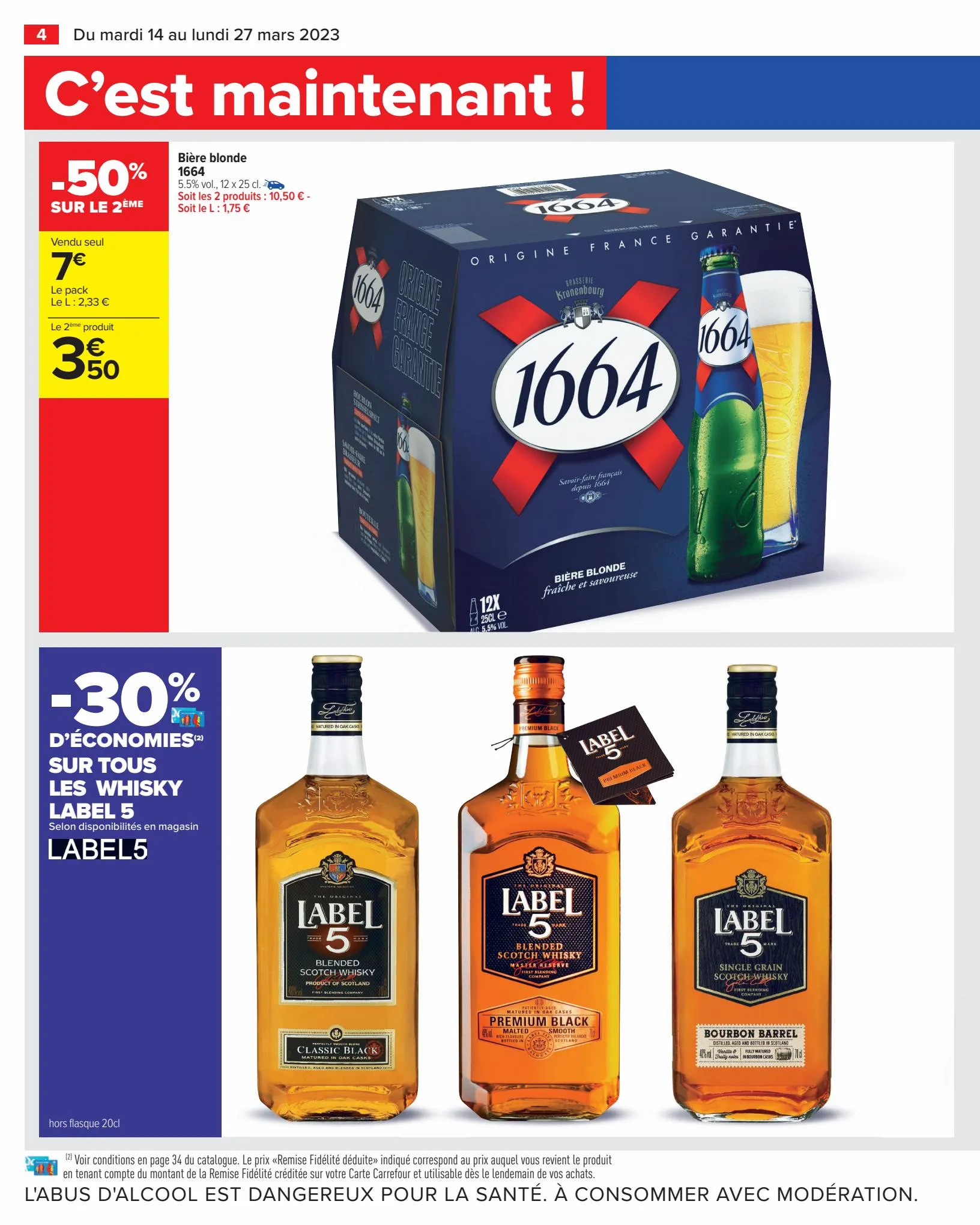 Catalogue -30% D’ÉCONOMIES SUR TOUS LES WHISKY LABEL 5, page 00004