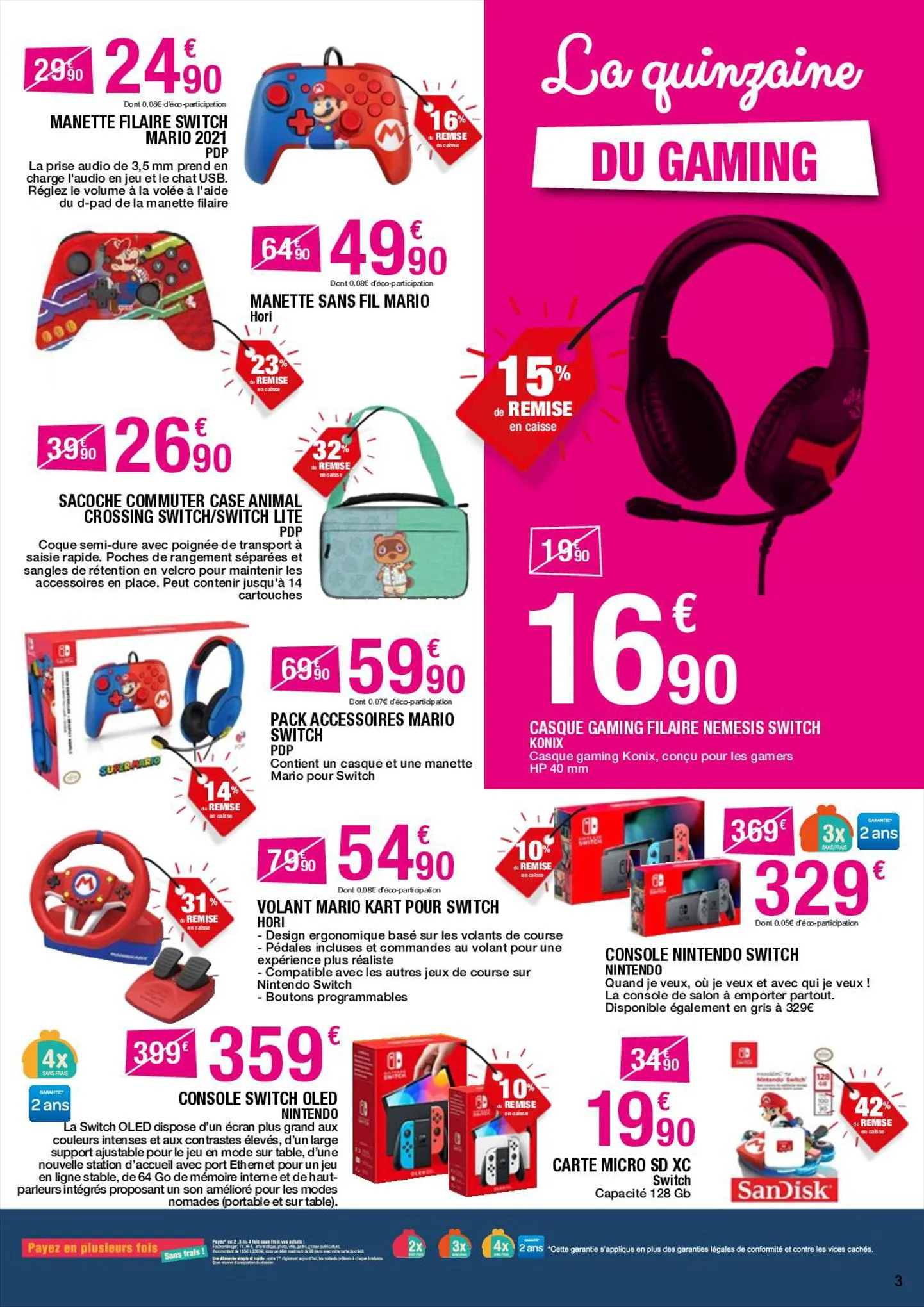 Catalogue Carrefour GAMING ZONE SPECIAL VACANCES-DIGITAL, page 00003