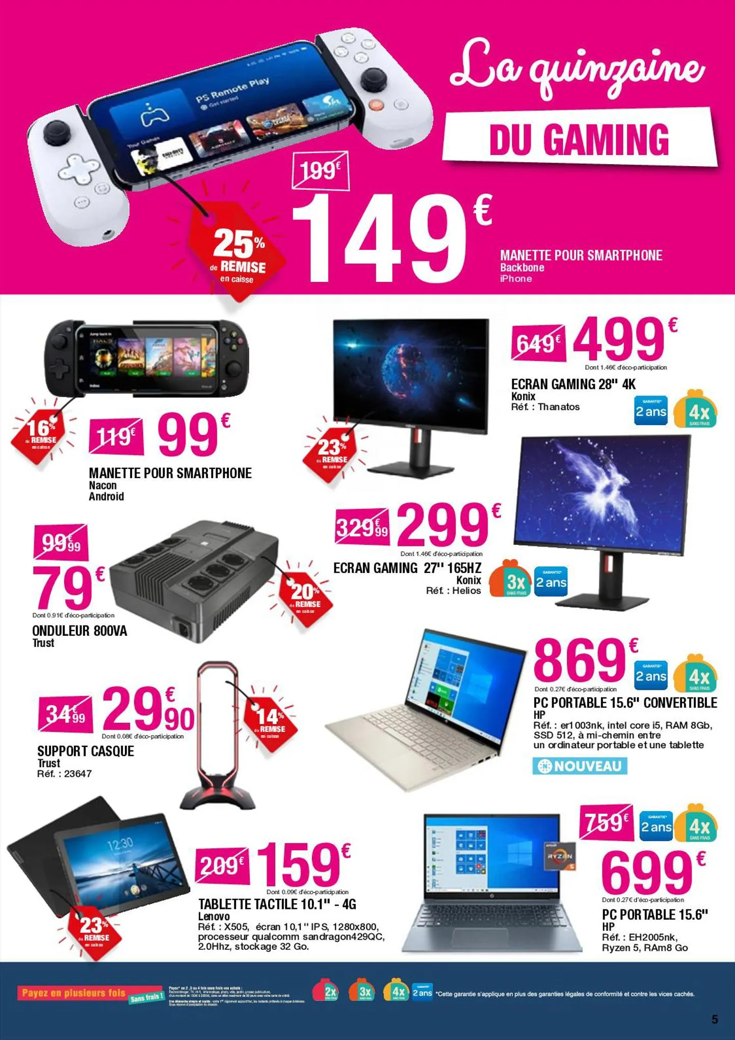 Catalogue Carrefour GAMING ZONE SPECIAL VACANCES-DIGITAL, page 00005