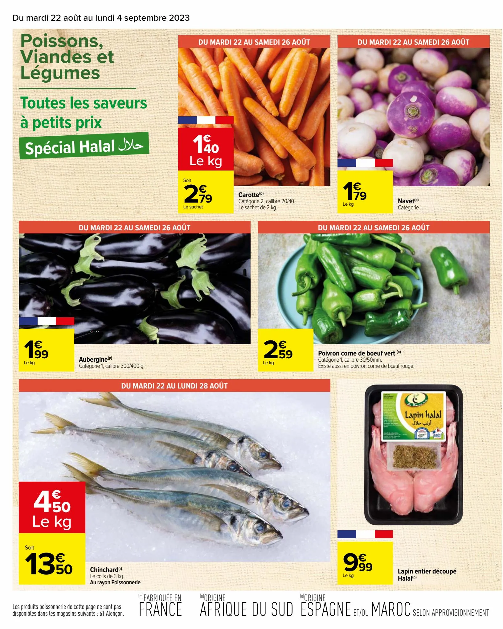 Catalogue Les petits prix Halal d'Août , page 00004
