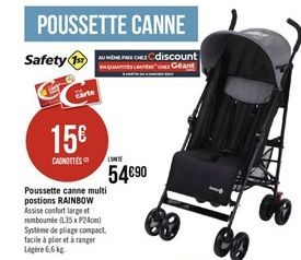 promo poussette canne