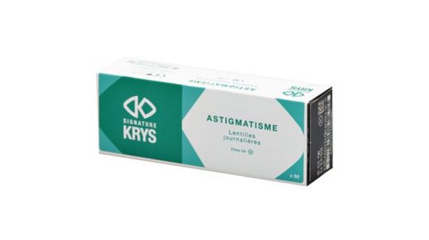 Lentilles correctrices Signature Krys Journalières pour Astigmates Boîte de 30                                                                            KRYS offre à 29€