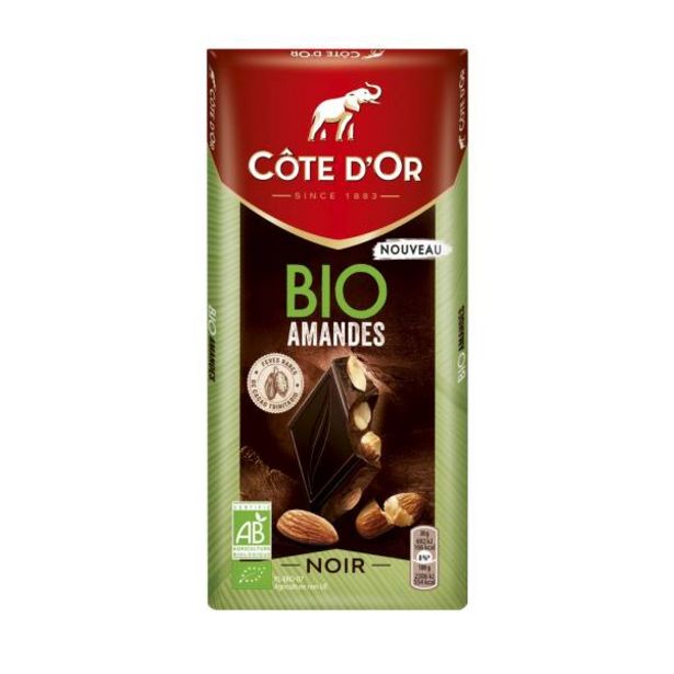 Chocolat noir aux amandes Bio offre à 3,7€