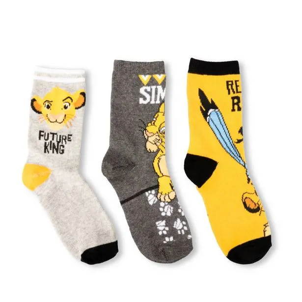 chaussettes jaune le roi lion