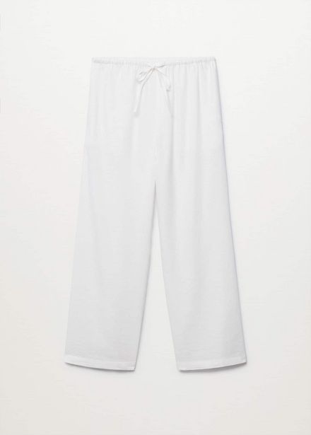 Pantalon pyjama lin offre à 17,99€ sur Mango