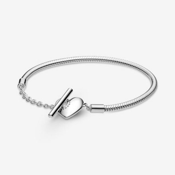 Bracelet Maille Serpent fermoir en T Cœur Pandora Moments offre à 69€ sur Pandora