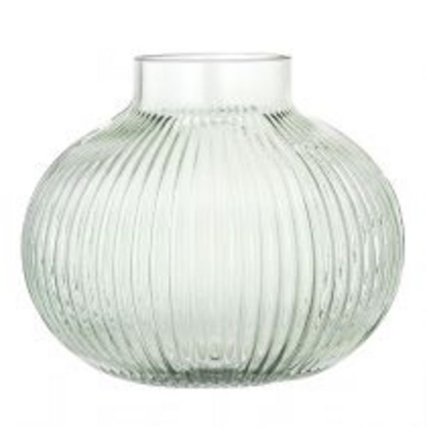 Vase LOTUS en verre nervuré couleur vert d'eau offre à 19,9€ sur Keria Luminaires