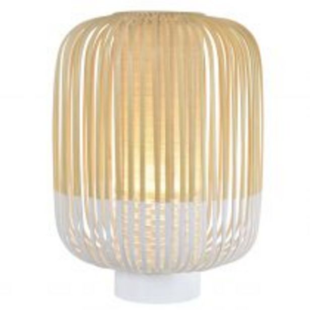 Lampe à poser BAMBOO taille M en bambou blanc offre à 280€ sur Keria Luminaires