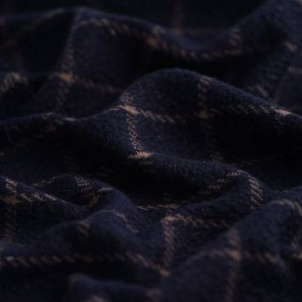 Tissu maille gaufrée carreaux beige bleu marine offre à 17,99€ sur Mondial Tissus
