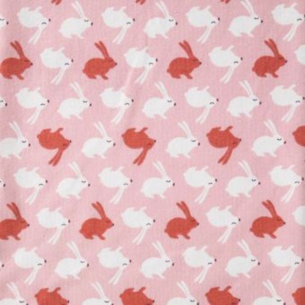 Maille Jersey motif lapin blanc rouge rose offre à 14,99€ sur Mondial Tissus