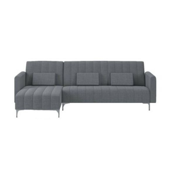 Canapé-lit chaise longue Milano réversible, gris clair. offre à 429€ sur Rue du commerce