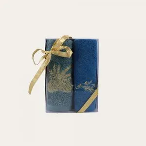 COFFRET DE SERVIETTES INVITÉS BRODERIE DORÉE offre à 8€ sur Bouchara