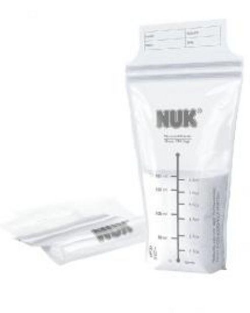 NUK - 25 sachets de conservation pour lait maternel offre à 9,95€ sur Mode Bébé