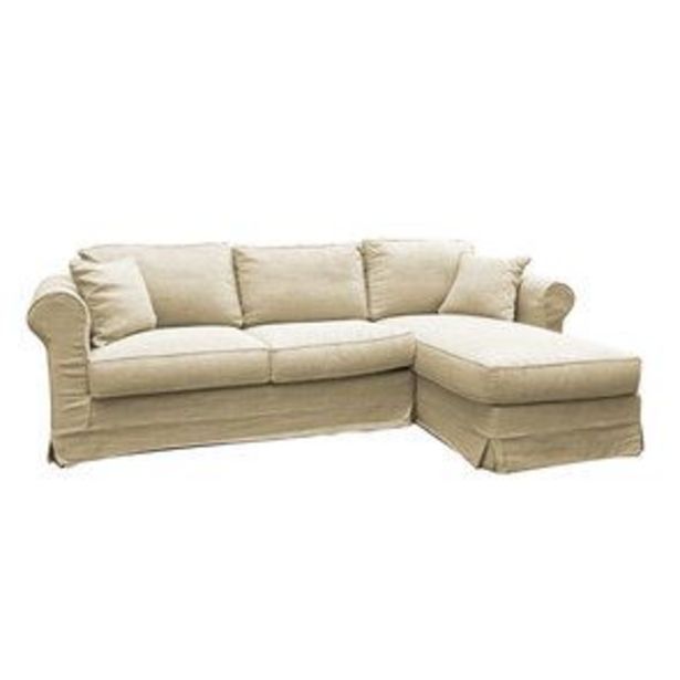 Canapé d'angle en tissu écru - Crowson offre à 1208,8€