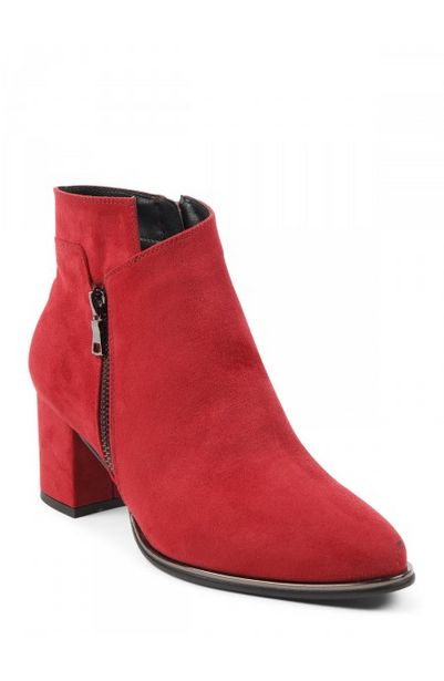 bottines rouges camaieu