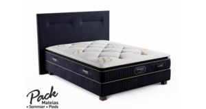 Pack Beautyrest Luxury - Alhambra / Slat couture (Bleu nuit) offre à 2779€ sur Grand Litier