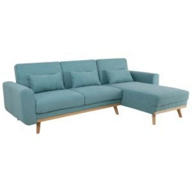 Canapé d'angle réversible et convertible en tissu polyester bleu Tosca offre à 100€