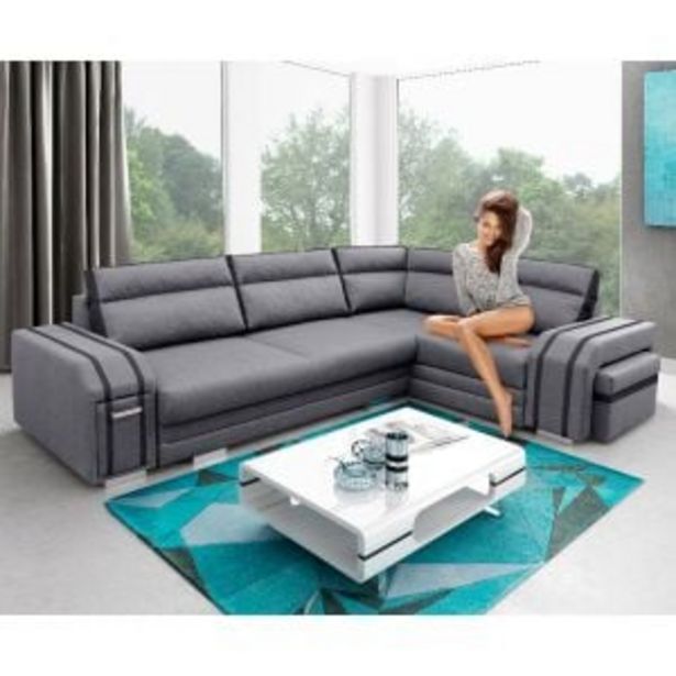 Canapé angle droite convertible en polyester gris et noir Avatar offre à 1099,99€ sur DYA Shopping