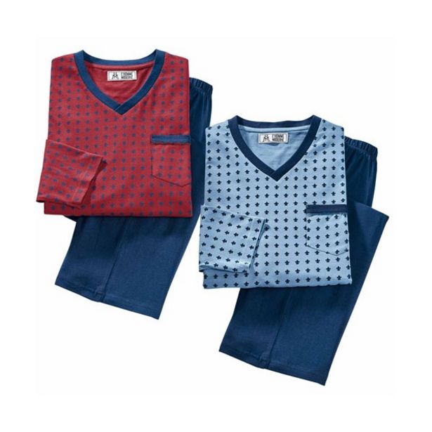 Pyjamas fleurs de lys - les 2 (de même taille) offre à 59€ sur L'Homme Moderne